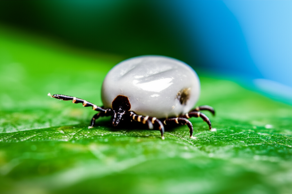 Close-up illustration of a Lone Star Tick