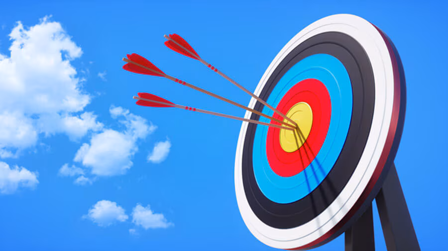 A target and quality certification mark symbolizing accuracy and reliability