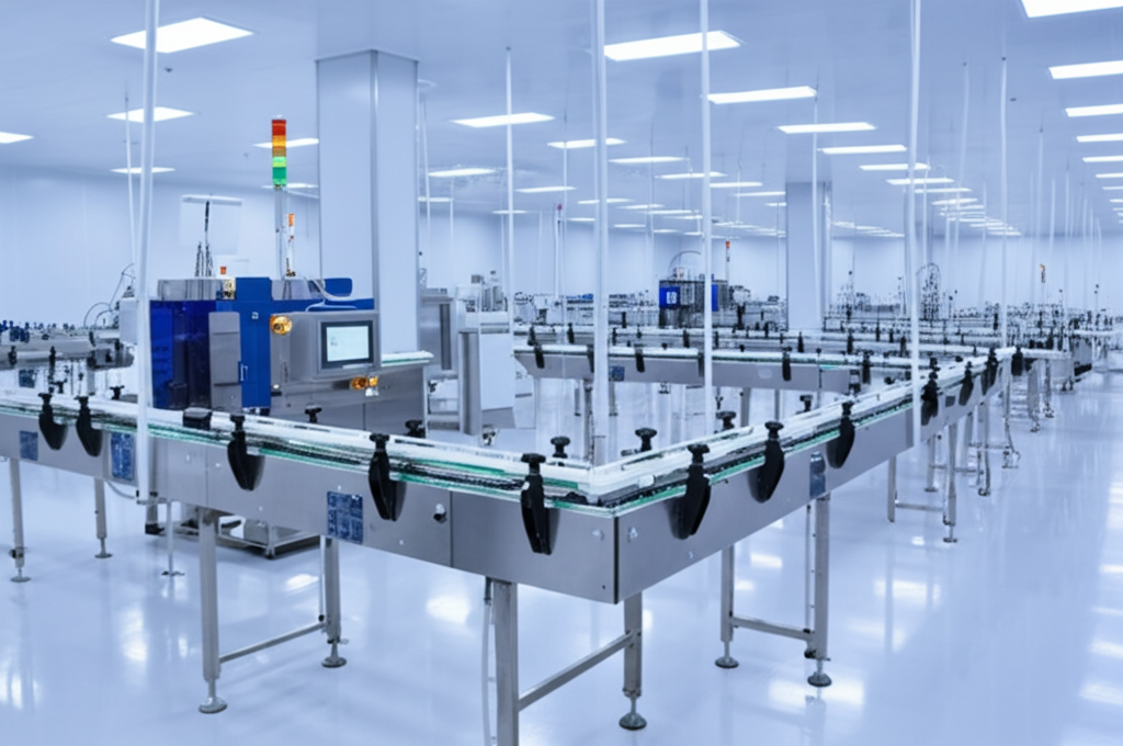 Modern IVD production line or automated warehouse