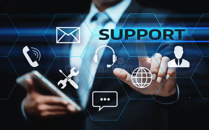 Professional customer service team or online support interface
